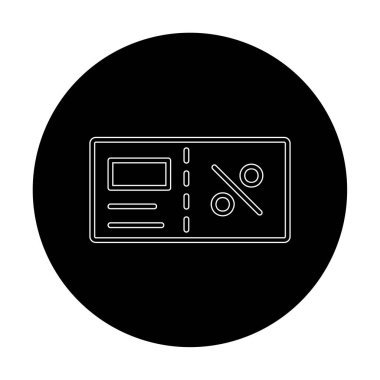 Faturacı Kara Cuma ikon vektör illüstrasyonu  