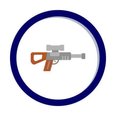 Keskin nişancı silahı ikonu vektör çizimi