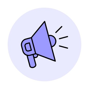 megafon ikonu. Hoparlör vektör illüstrasyonu. düz dizayn