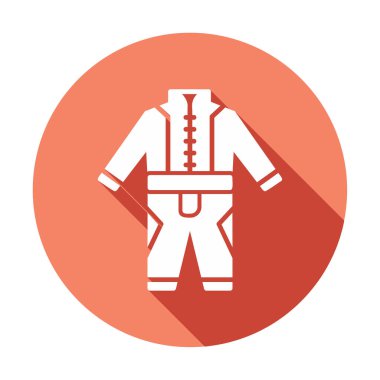 Race Suit web simgesi, vektör illüstrasyonu