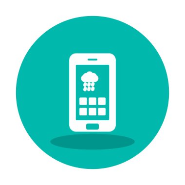 Cep telefonu web simgesi, vektör çizim