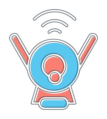 Web kamera düz vektör simgesi