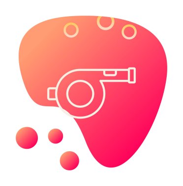  Islık düz simge tasarımı, vektör, illüstrasyon