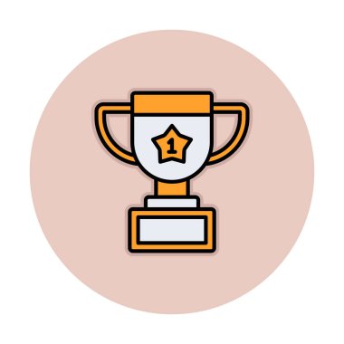 kupa düz vektör resimleme