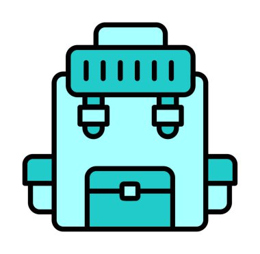 Askeri Sırt Çantası vektör çizimi