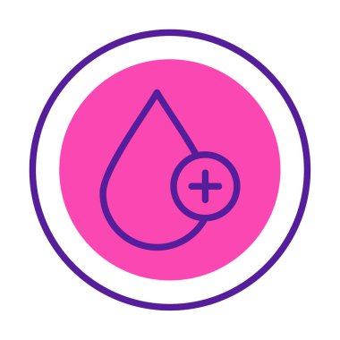 Kan damlası ağ simgesi, vektör illüstrasyonu 