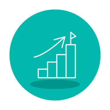 büyüyen grafik simgesi, vektör çizim