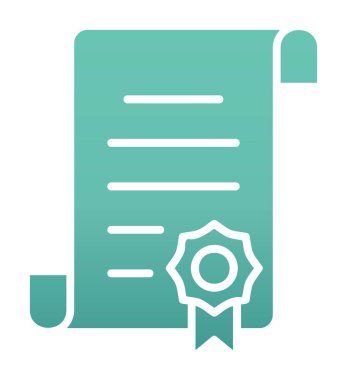 Sertifika vektör simgesi modern basit illüstrasyon                                 