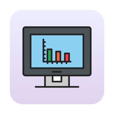 Basit Analitik simge, vektör illüstrasyonu