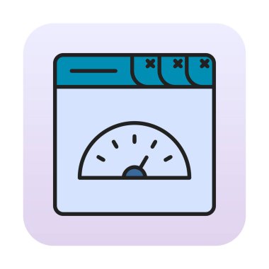 Sayfa hız simgesi, vektör illüstrasyonu