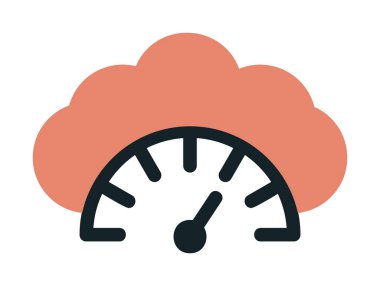  Gösterge düz simgesi, vektör illüstrasyonu 