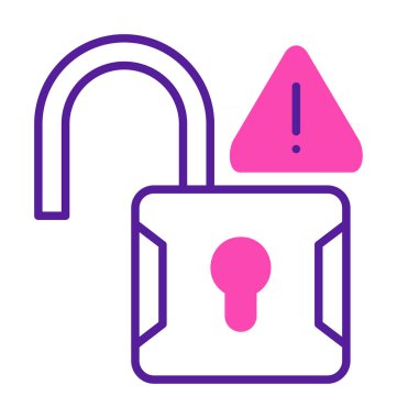 Simge vektör illüstrasyon tasarımının kilidini aç