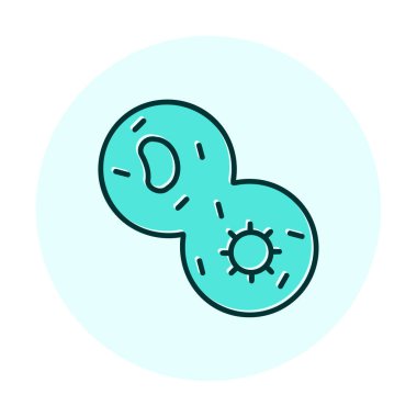 Mitoz web simgesi, vektör illüstrasyonu