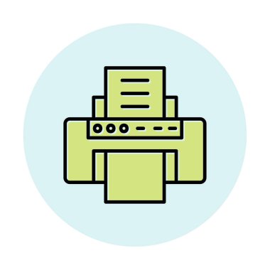 Yazıcı simgesi vektör illüstrasyonu