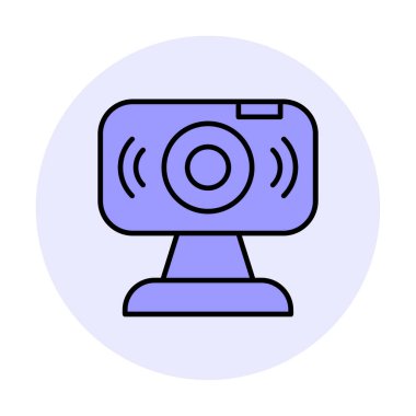 Web kamerası. Web simgesi basit illüstrasyon                   