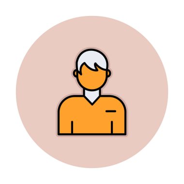 Erkek kullanıcı simgesi. Vektör çizim