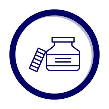 Mürekkep kavanozu simgesinin vektör çizimi 