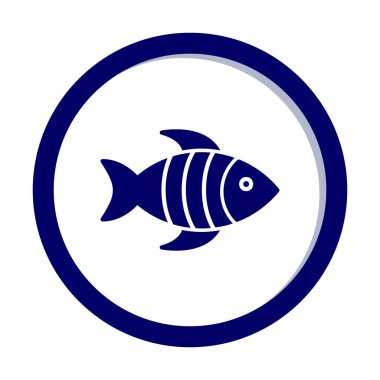 Balık. Web simgesi basit illüstrasyon