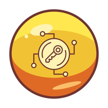 Anahtar ağ simgesi vektör illüstrasyonu 