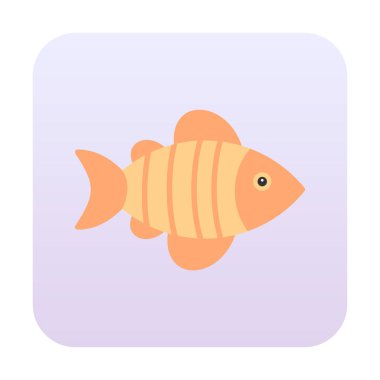 Balık. Web simgesi basit illüstrasyon