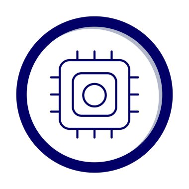 vector illustration of Processor modern icon