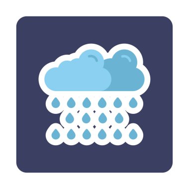 yağmur simgesi, vektör illüstrasyonu  