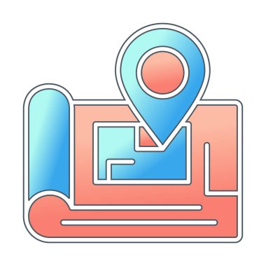 gps konum simgesi, vektör illüstrasyonu basit tasarım