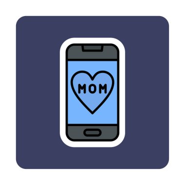 akıllı telefon simgesi, vektör illüstrasyonu basit tasarım