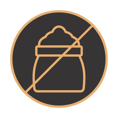 Şeker işareti yok, vektör illüstrasyonu  