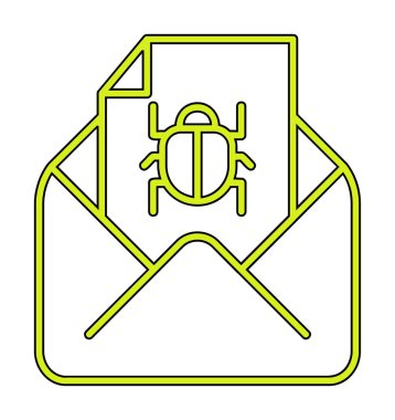 Basit çöp posta harfi simgesi, vektör illüstrasyonu