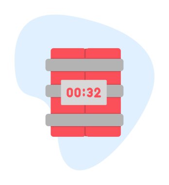 Zaman bombası ikonu vektör illüstrasyonu.