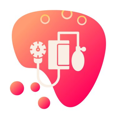 Basit Kan basıncı ölçüm simgesi, vektör illüstrasyonu