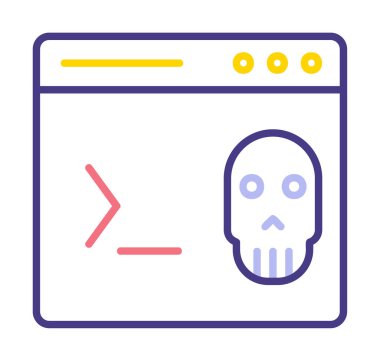 bilgisayar terminali simgesi, vektör illüstrasyonu basit tasarım