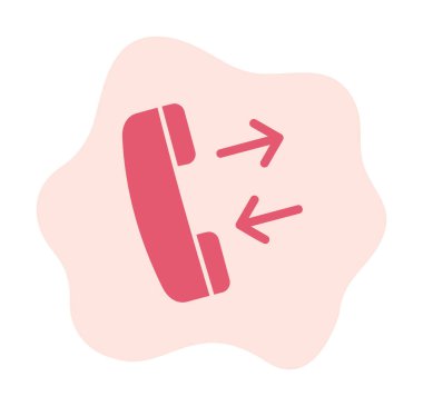 Telefon var. Web simgesi vektör illüstrasyonu