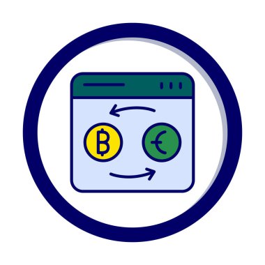 döviz kuru web sitesi vektör simgesi