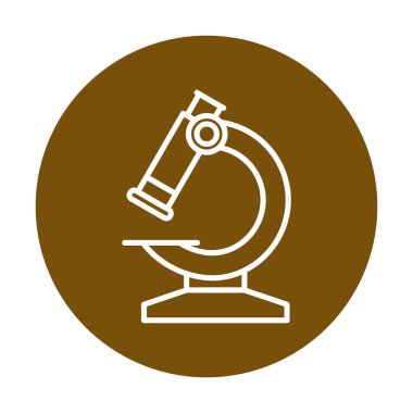 mikroskop düz vektör illüstrasyon tasarımı