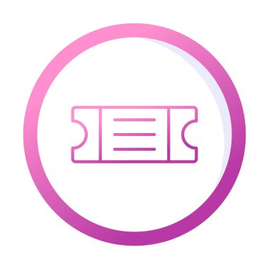 bilet simgesi, vektör illüstrasyonu basit tasarım