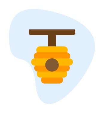 Arı kovanı simgesi vektör illüstrasyonu