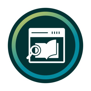 Basit Araştırma Kitabı simgesi, vektör illüstrasyonu