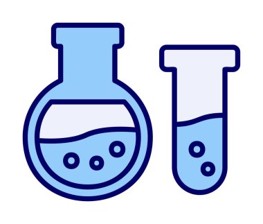 Matara ikonu. Laboratuvar ekipmanları. vektör illüstrasyonu.                     