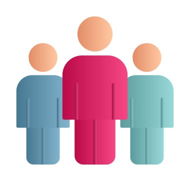 grup insan düz biçim vektör çizimi 