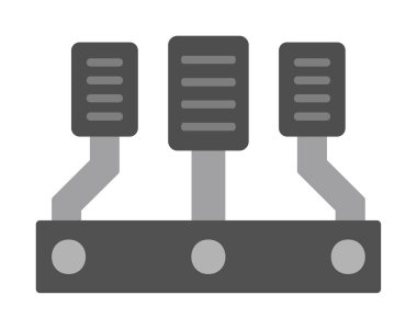 Araba Hızlandırıcı düz simgesi, vektör illüstrasyonu 