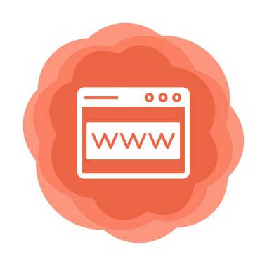 tarayıcı web sayfası simgesi, vektör illüstrasyonu 