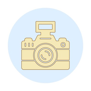 fotoğraf makinesi ikon vektör illüstrasyonu                      