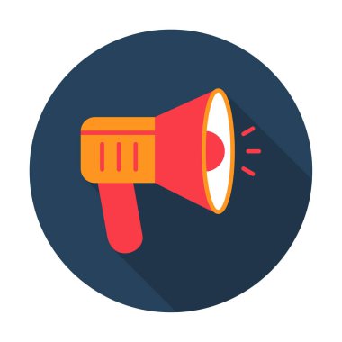 megafon ikonu. Hoparlör vektör illüstrasyonu. düz dizayn