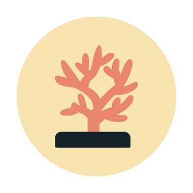 Mercan simgesi vektör illüstrasyonu