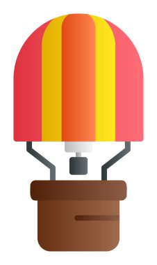 Sıcak Hava Balonu web simgesi basit illüstrasyon