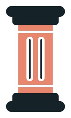 Sütun düz simgesinin vektör illüstrasyonu