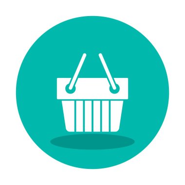 Alışveriş sepeti ikonu vektör illüstrasyonu 