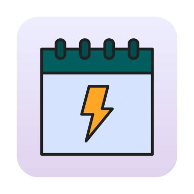 Takvim simgesi, vektör illüstrasyonu basit tasarım